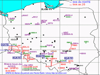 Mapa APRS i wezlow PR