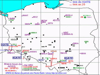 Mapa APRS i wezlow PR